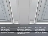 WG 50 Skjutdörrsparti 3-del