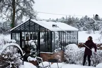 Snöraka med teleskopskaft