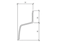 Regnbleck i aluminium 930 mm
